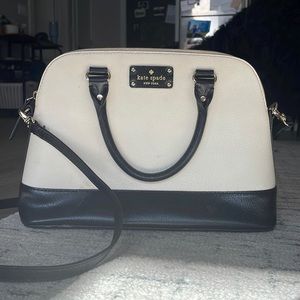 Black & white kate spade purse